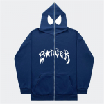 Y2k Naiste Spider Print Hoodies Naiste Hip Hop T&otilde;mblukuga Pikkade Varrukatega Jakk Mantlid S&uuml;gistalvine Harajuku Vaba kapuutsiga kampsun L