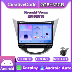 10-tolline Hyundai Verna 2010-2016 jaoks koos nupunupuga autoraadio Multimeedia Carplay 2D stereoheli Android Video 2+32GB A