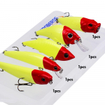 5 Pack Road Ya Bait Set Mino Pencil Rock Simulation Plastic Fake Bait Novice Combination Set kollane