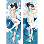 M&auml;ng Genshin Impact Venti Cosplay keha padjap&uuml;&uuml;r Pikk m&otilde;juv kost&uuml;&uuml;m Halloweeni kallistus keha viskamine padjap&uuml;&uuml;r 40x120cm