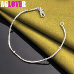 925 Sterling h&otilde;be 2mm Snake Bone Bead Keti K&auml;ev&otilde;ru Ehted 20cm