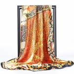 Kvaliteetsed luksuslikud siidist sallid peapael Sallid kaelasall naistele kett siidist sall naiste dekoratiivne sall 90*90cm roheline