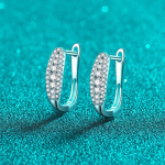 S925 Sterling Silver Lihtsad atmosf&auml;&auml;ri &auml;&auml;rega k&otilde;rvar&otilde;ngad Tipptasemel disainiga Sense Mossani kivist k&otilde;rvaklambriga k&otilde;rvar&otilde;ngad blue