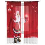 J&otilde;uluvana Dekoratsioon Pall T&uuml;ll L&auml;bipaistvad Aknakardinad Elutoa Magamistuba Moodne Voile Organza Kardinad kardinad W135 x H115cm x1