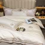 Kerge luksusstiilis 140S pika klambriga puuvillast tikitud neljaosaline komplekt, puhtast puuvillast tikandid, nahas&otilde;bralik neljaosaline komplekt, high-end 1.8m bed sheet 4pcs
