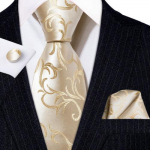 Meeste siidist must mitme lipsuga Paisley lillelised mansetin&ouml;&ouml;bid Hanky ​​kaelasideme komplekt pulmadeks 3 tk N-1117