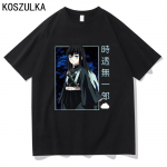 Demon Slayer Muichiro Tokito T-s&auml;rk Puuvillane Tees&auml;rk Suve T-s&auml;rgid Kokushibo Riided Sudaderas Unisex/naiste Hip Hop Pusad Unisex S
