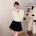 Naiste topid S&uuml;gis- ja Talvised kampsunid, &otilde;&otilde;nsad &uuml;markraed, kootud p&otilde;hjaga pulloverid Prantsuse stiilis &scaron;ikk kettriided 30237 One Size must