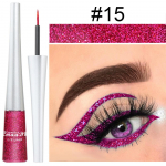16 v&auml;rvi Colorful Sequins Glitter Powder Vedel silmapliiats Glitter Eyeliner Metallic Shimmer Veekindel Glitter lauv&auml;rv peofestivali meigiks #15