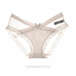 Seksikad &otilde;mblusteta pitsservadega madala v&ouml;&ouml;kohaga p&uuml;ksid naiste v&otilde;rgust l&auml;bipaistvad l&uuml;hikesed p&uuml;ksid M valge