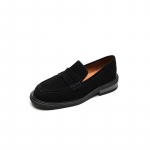 Krazing Pot Veisenahast &Uuml;marotsalised Paksude Madalate Kontsadega Kevadkingad Brogues Oxford Kingad Naiste Kingad 34 must