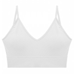Naiste &otilde;mblusteta vabaaja spordirinnahoidjad Crop top sleep rinnahoidjad jooga hingavad t&uuml;drukud M valge