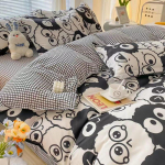 Paksendatud matt neljaosaline komplekt &uuml;hekohaliste &uuml;li&otilde;pilaselamute jaoks, minimalistlikud voodilinad, tekikotid, voodipesu ja majapidamistarbed 150*200cm