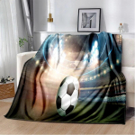 3d jalgpall Jalgpall Sport Siluett Muster manta diivanvoodikate pehme tekk pleed Pehme soe flanell Viska Tekid F&auml;nnile kingitus 150cm x 200cm