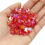 200 tk Pentagramm, mis on valmistatud ehete valmistamiseks AB v&auml;rviline k&auml;sitsi valmistatud lahtised vahehelmed T&auml;hehelmed DIY tarvikud punane