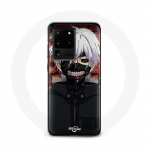 &Uuml;mbris Samsung Galaxy S20 Ultra Tokyo Ghoul Kaneki Ken Mask Jaapani anime jaoks