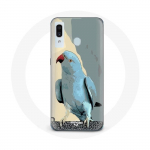 Coque pour Samsung Galaxy A20e Perruches perroquets Bleu
