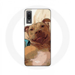 Coque pour Samsung Galaxy A02 American Pit Bull Terrier Marron