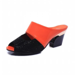 Naised Rhinestone Wedge Heel Sussid Fish Mouth Sandaalid Kingad 35 beež