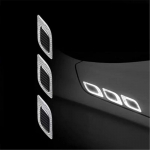 New Car Safety Reflective Strip 3d Carbon Fiber Car Door Handle Stickers Scratch-resistant Sticker Car Accessories car sticker Handlebar-red