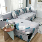 Geomeetriline tr&uuml;kitud diivani kate Diivani kate Elastsed katted lemmikloomadele Chaselong Protector L kuju tolmuvastane masinaga pestav 1 tk 1PC 1-Seat 90-140cm