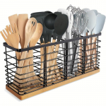 1 tk &uuml;lisuur k&ouml;&ouml;gitarvete alus 4 kambriga, mattmust metallist alus puidust alusega, k&ouml;&ouml;gitasapindade jaoks, 15.7*6.8*4.3in