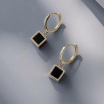 ANENJERY Golden Square Hoop k&otilde;rvar&otilde;ngad naistele Temperament Geometric Huggies Ehted