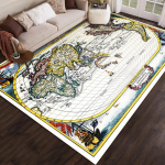 P&otilde;hjamaade stiilis 3D prinditud kaardi vaip Kodu Elutuba Diivan P&otilde;randamatt Magamistuba kaetud voodivaibaga 40*60CM