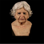 S&otilde;ltumatu jaam Populaarne Halloweeni vanaema vanaisa n&auml;gu parukas Vanamehe mask Vanamehe peakate laos Teine juuksekarv Elderly2