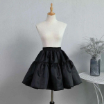 Bustle Lolita Short Bustle igap&auml;evane kondita seelik Cosplay pehme marli alusseelik valge kondita seeliku traksidega valge