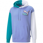 PUMA Fandomi kapuutsitr&ouml;&uuml;b logotr&uuml;ki ja v&auml;rviplokkide disainiga Meeste pealisr&otilde;ivad 537749-23 L