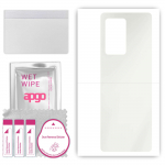 apgo MATTE Protective Skin Sticker for the back compatible with Samsung W21 5G, Wrap Film, Hydrogel Film, Flexible, Soft TPU with positioning layer ea