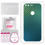 apgo kaitsev nahakleebis tagak&uuml;ljele, mis &uuml;hildub Google Pixeli, &uuml;mbriskilega, fooliumiga, vin&uuml;&uuml;liga &ndash; mustriga s&uuml;sinik-kameeleon CAKA1