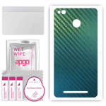 apgo Protective Skin Sticker for the back compatible with Xiaomi Redmi 3s, Wrap Film, Foil, Vinyl - Pattern Carbon Chameleon CAKA1