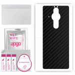 apgo Protective Skin Sticker for the back compatible with Sony Xperia PRO, Wrap Film, Foil, Vinyl - Pattern Carbon Black