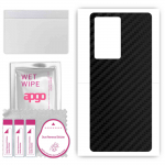 apgo Protective Skin Sticker for the back compatible with ZTE nubia Z30 Pro, Wrap Film, Foil, Vinyl - Pattern Carbon Black