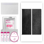 apgo Protective Skin Sticker for the back compatible with Huawei Mate XS 2, Wrap Film, Foil, Vinyl - Pattern Black Leather