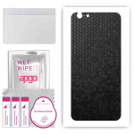 apgo Protective Skin Sticker for the back compatible with Apple iPhone 6s, Wrap Film, Foil, Vinyl - Pattern Black Honeycomb