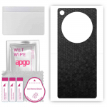 apgo Protective Skin Sticker for the back compatible with OnePlus Open, Wrap Film, Foil, Vinyl - Pattern Black Honeycomb