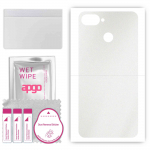 apgo Protective Skin Sticker for the back compatible with Kruger&Matz Flow 6 Lite, Wrap Film, Foil, Vinyl - Pattern Matte Transparent