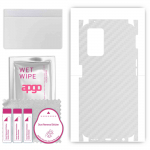 apgo Protective Skin Sticker for the back+sides compatible with Realme 9i, Full Wrap Film, Foil, Vinyl - Pattern Transparent Carbon