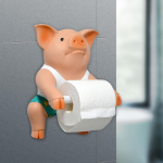 Pig Funny tualettpaberi hoidja k&auml;ter&auml;ti seinale kinnitatav koerulli korraldaja