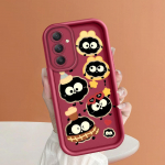 Pehme silikoonist ruudukujulise redeliga printimismustriga telefoni korpus T&auml;iskaanega kaamera p&otilde;rutuskindel kaitse kummist &uuml;mbris Samsungile Samsung A03 valge