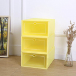 1 tk kokkupandav l&auml;bipaistvate jalan&otilde;ude hoiukarp Plastikust virnastatav jalatsikorder S sinine