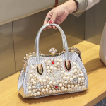 Luksuslik moebr&auml;nd Pearl naiste k&auml;ekott Uus nahast teemant Shoudler Crossbody &otilde;htukott Kaasaskantavad rhinestone lukukotid h&otilde;be