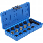 S&uuml;&uuml;tek&uuml;&uuml;nla Remondit&ouml;&ouml;riistade Seeria 16 T&uuml;kki S&uuml;&uuml;tek&uuml;&uuml;nla T&ouml;&ouml;riist M14x1.25mm Professionaalne Keermega Auto Sisestus Sinise Kohvri jaoks Package:21.5*10*4cm sinine