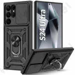 &Uuml;mbris Samsung S24 S23 S22 Ultra S21 S20 FE Galaxy A25 A35 A54 A14 5G kaamera objektiivi kate Telefoni r&otilde;nga statiiv armor p&ouml;&ouml;ratav kate Samsung A14 5G 4G kuld