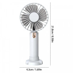 Kaasaskantav miniventilaator 3 kiirust laetav k&auml;eshoitav lauajahutusventilaator Elektriline ventilaator Ideaalne reisimiseks kaasaskantav ventilaator laagrisse valge