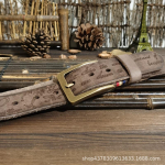 V&ouml;&ouml; Meeste vintage nikerdatud nahast n&ouml;&ouml;pn&otilde;elaga pandlaga isiksuse moesuund Puhas veisenahast teksarihm 100cm