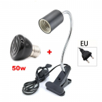 Kilpkonnad peesitusvalgustid E27 EU pistik 220 V mini lemmiklooma roomajate soojuslampide komplekt. Kinnitatav keraamiline tulede hoidja k&uuml;ttekomplekt 50W Set